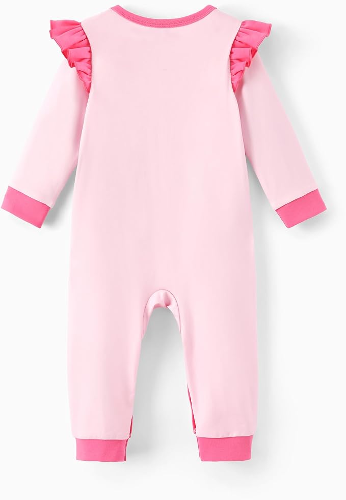 Disney Stitch Princess Minnie Winnie Marvel Baby Girls Ruffle Long Sleeve - Image 2
