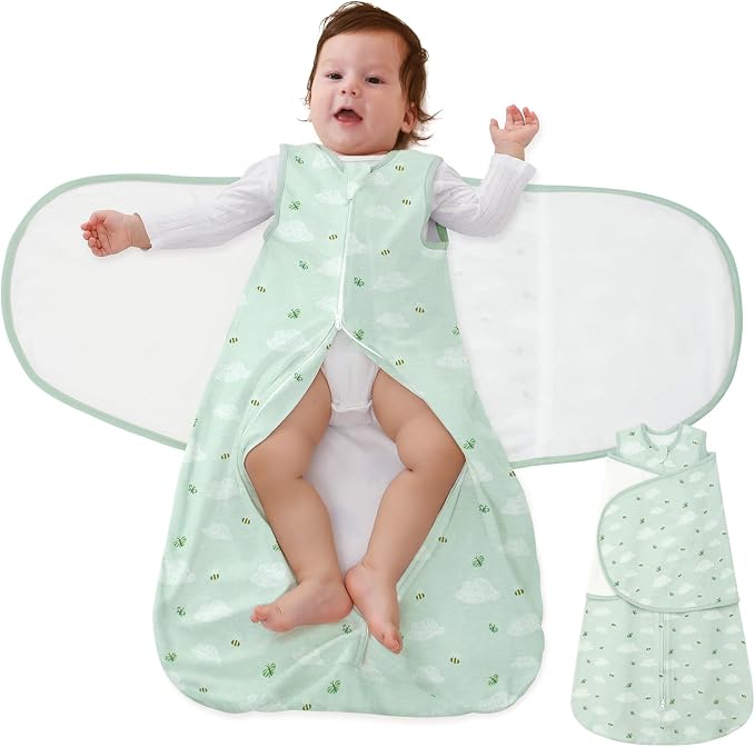 Baby Swaddle Sleep Sack, 1.0 Tog New-Parent-Friendly Swaddle by Lilbestie