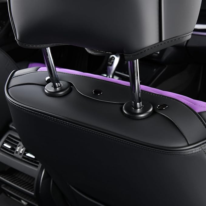 FLORICH Leather Seat Covers for Car Waterproof Front Seat Covers 2 Pack Purple Car Seat Cover Universal Driver Seat Protector for Most Cars Trucks SUV