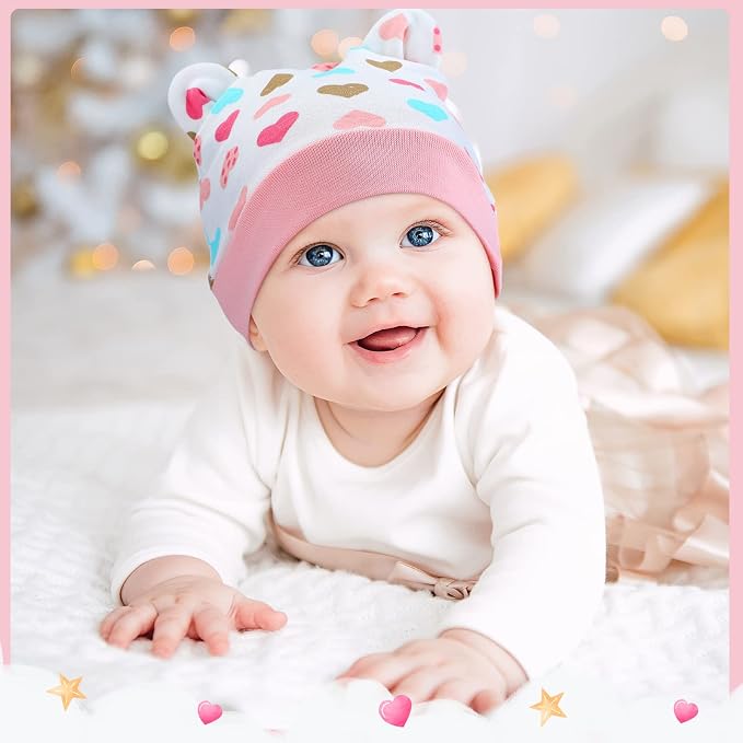 Geyoga Pieces Newborn Baby Hat Bear Ears - Image 6