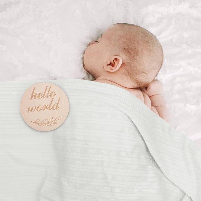 AQOKKA Newborn Receiving Blanket Wheat Ear Bow Hat Hairband Set - Image 6