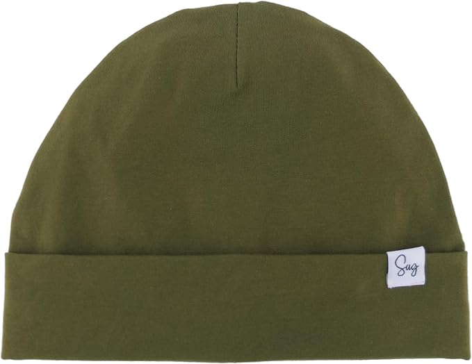 Jersey Beanie Hat for Newborn Baby Boys Girls Silky Satin Lined Hats Bonnet by Sugarmelon