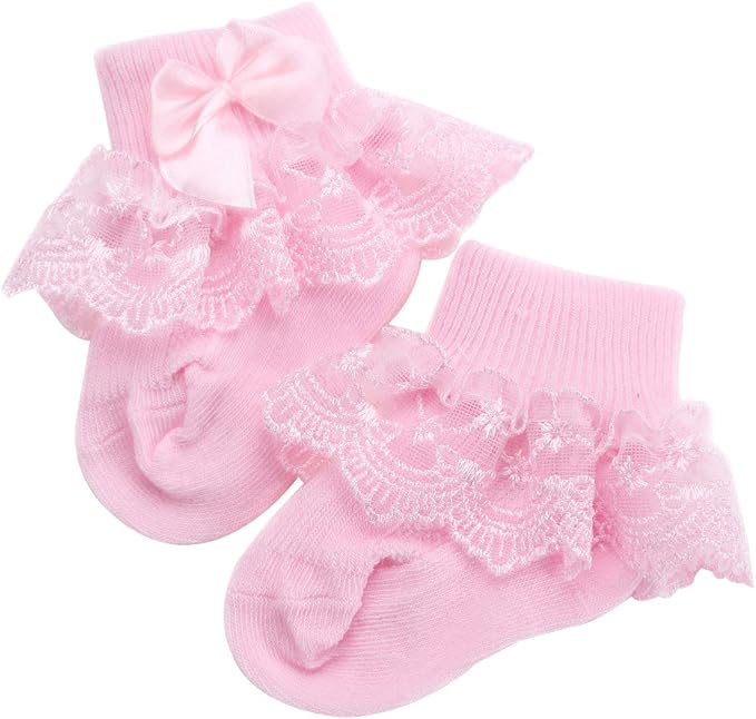 PrinceSasa Little Baby Girl Princess Lace Ruffles Socks Set - Image 7