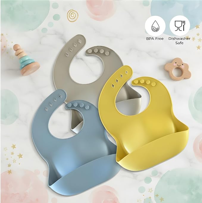 Silicone Baby Feeding Bibs – Waterproof, Soft & Adjustable - Image 2