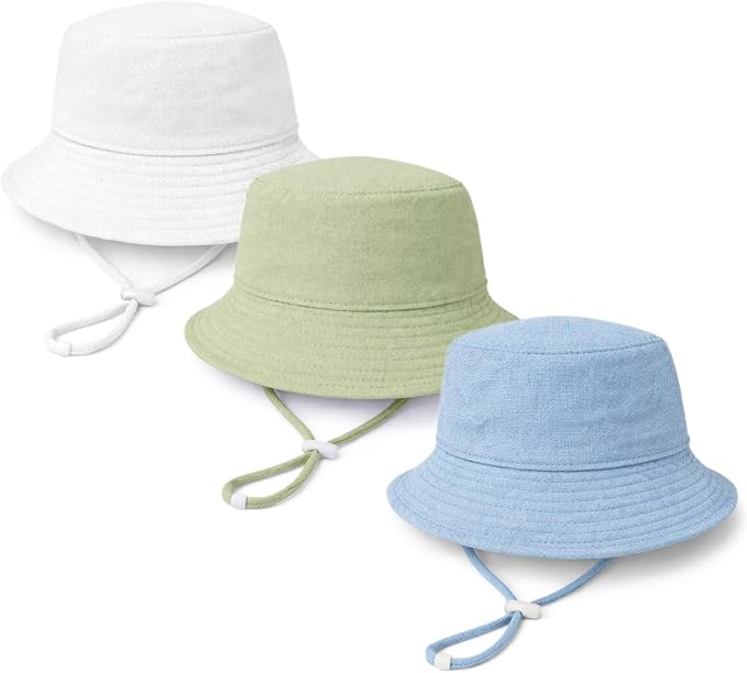 Baby Sun Hat Infant Toddler Summer Cotton Yarn Bucket Hat by DANMY