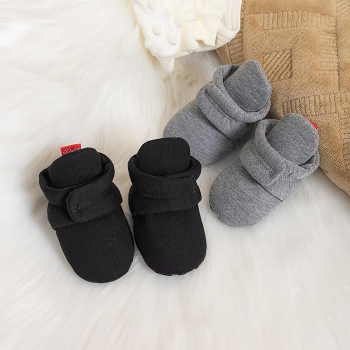 Sawimlgy Newborn Infant Baby Girl Boy Cotton Booties Stay On Sock Slippers Soft - Image 4