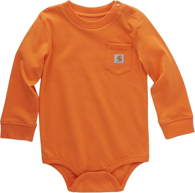 Carhartt Long-Sleeve Pocket Bodysuit | 100% Cotton | Made From Breathable by Carhartt