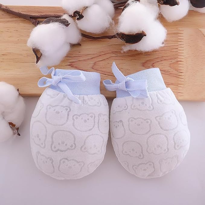 Cute Boys Girls Cotton No Scratch Gloves Drawstring Adjustable Mittens - Image 7