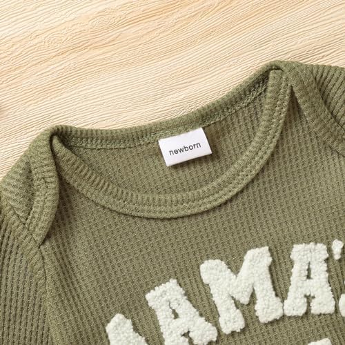 GRNSHTS Newborn Baby Boy Romper Coming Home Outfits Letter Print Bodysuit - Image 4