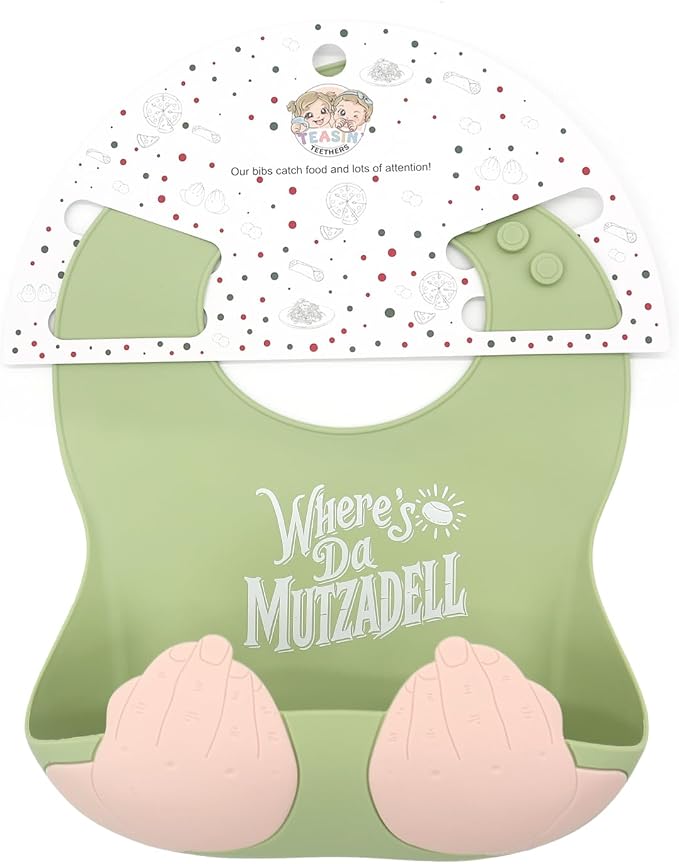 Teasin' Teethers Funny Italian Silicone Baby Bib - Image 2