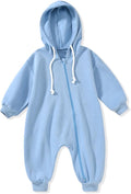 Unutiylo Unisex Baby Boys Girls Long Sleeve Infant Baby Zipper Hooded Jumpsuits by Unutiylo