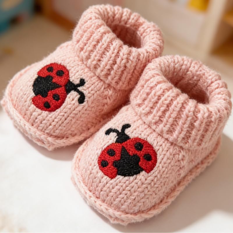 2 pairs Cute Knit Animal Baby Booties - Image 6