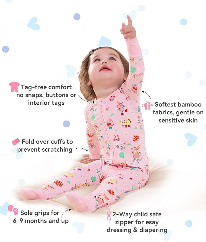 babee Reshinee Viscose derived from bamboo Baby Pajamas Convertible Footie - Image 2