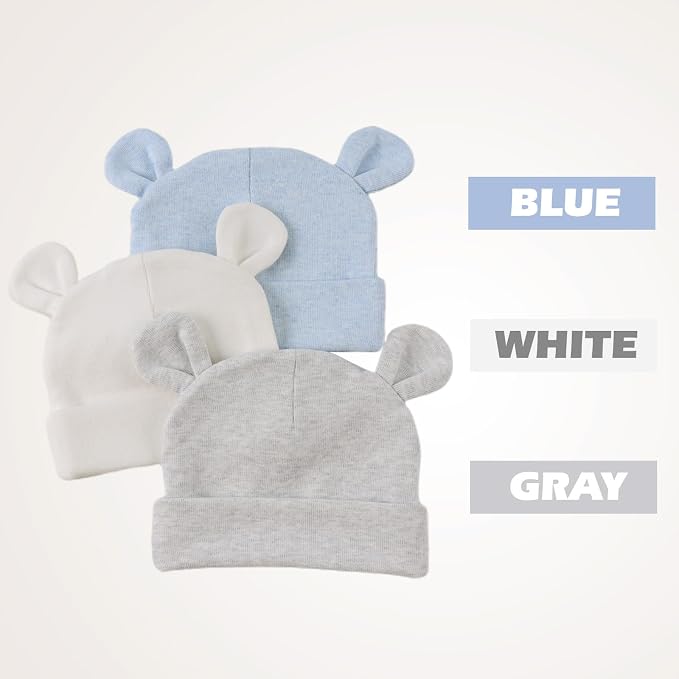 Cotton Newborn Baby Girls Hat Spring Newborn Boys Hat Cute Rabbit Infant Beanie - Image 4