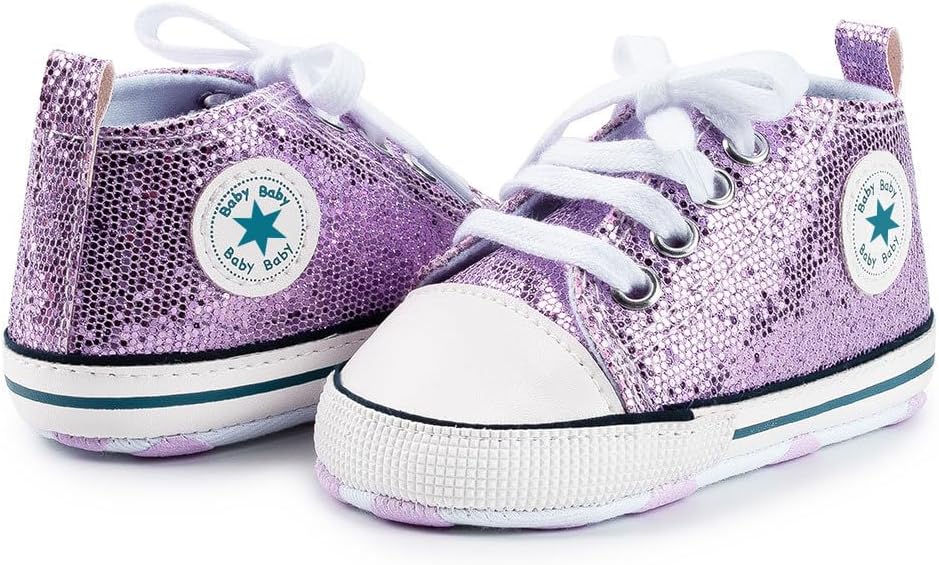 Unisex Baby Girls Boys Canvas High-top Shoes, Newborn Infant Anti-Slip Soft - Image 5