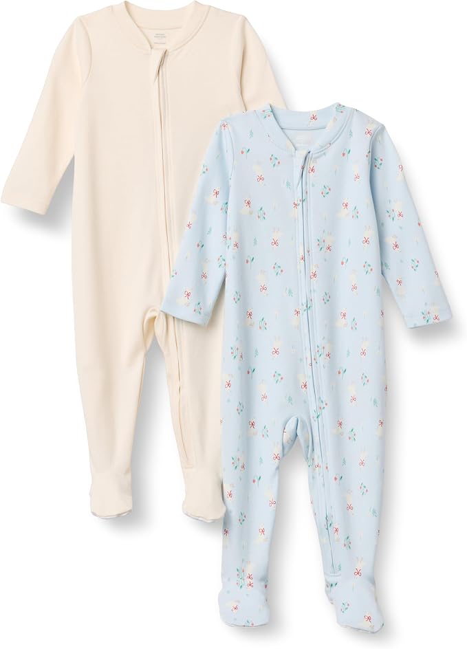 Amazon Essentials x Sofia Grainge Unisex Babies' Cotton Footed Sleep and Play by AmazonEssentials