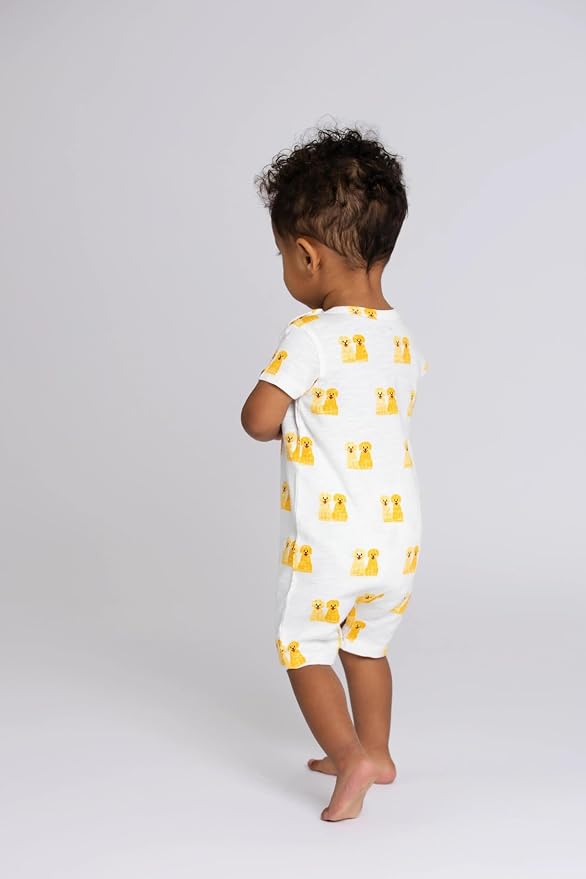 monica + andy Slub Shorty Romper, 100% Organic Baby Clothes - Image 4