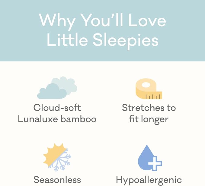 Little Sleepies Pajamas for Baby Boys & Girls, Viscose from Bamboo Baby Pajamas - Image 4