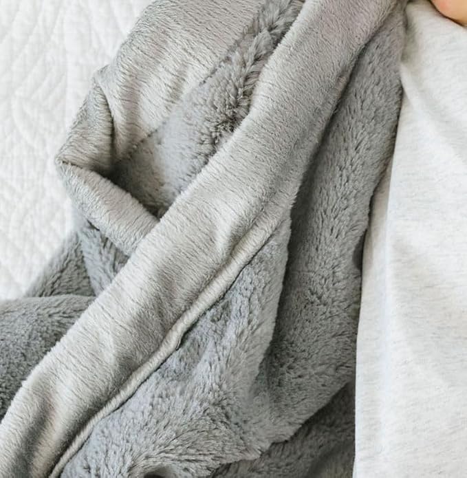 Saranoni Baby Receiving Blanket Ultra Soft Plush Gray Blanket 40x30 | - Image 7