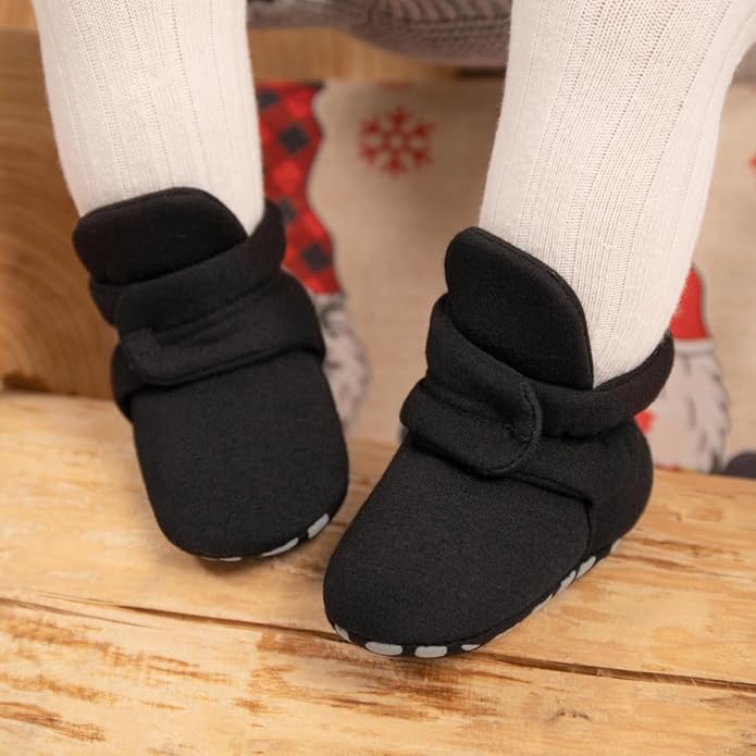 Sawimlgy Newborn Infant Baby Girl Boy Cotton Booties Stay On Sock Slippers Soft - Image 2