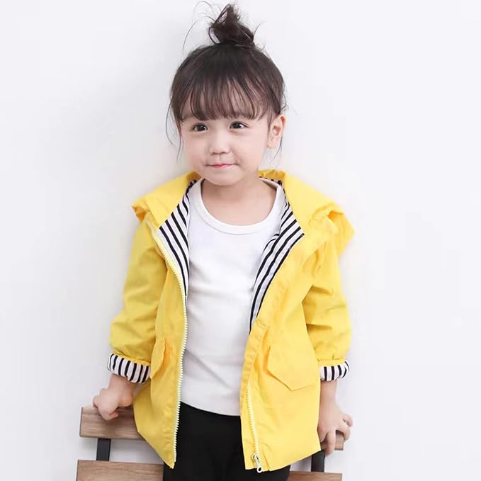Toddler Baby Boy Girl Duck Rain Jacket Cute Cartoon Yellow Raincoat Hoodie Kids - Image 2