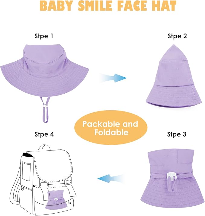 Komorebi Toddler Sun Hat UPF 50+ Kids Beach Bucket Hats Boys Girls 0-8Y | Cute - Image 7