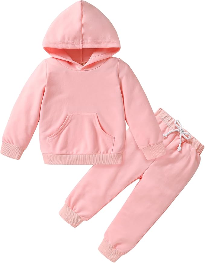 Happy Town Baby Fall Outfits for Girl Boy Long Sleeve Hoodie Top and Long by HappyTown