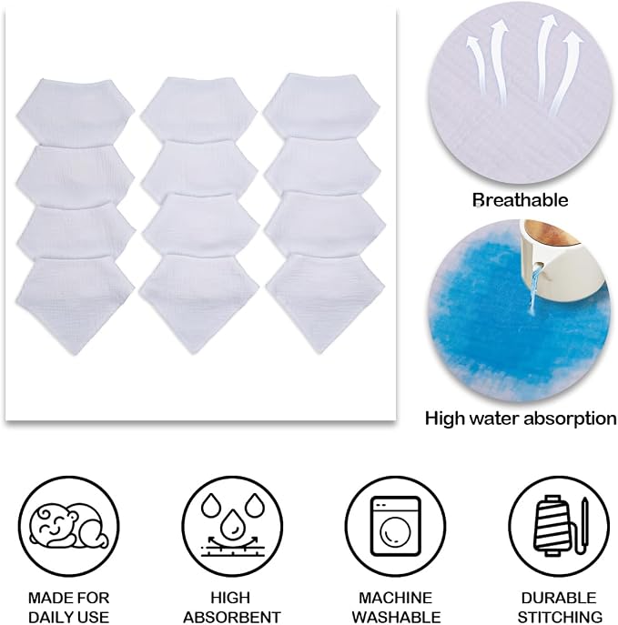 Cotton Bandana Drool Bibs for Baby Girl Boys for Drooling and Teething for 8 - Image 3