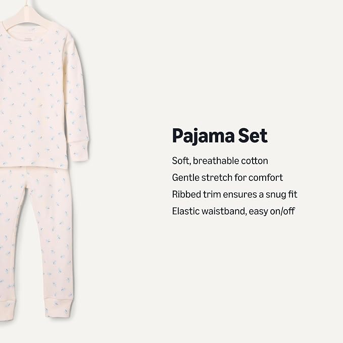 Amazon Essentials x Sofia Grainge Unisex Babies' Snug-Fit Cotton Footed Pajamas - Image 2