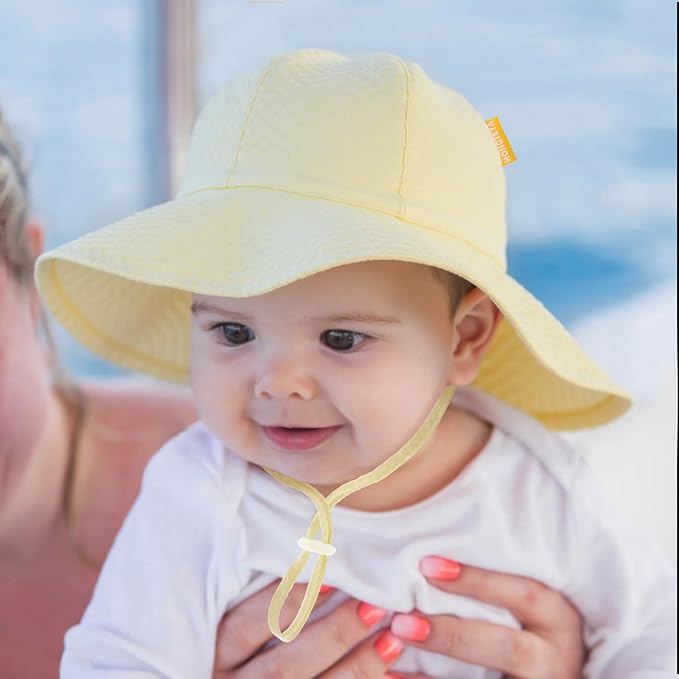 HONGTEYA Baby Sun Hat Wide Brim Adjustable Toddler Beach Bucket Hat | Soft - Image 5