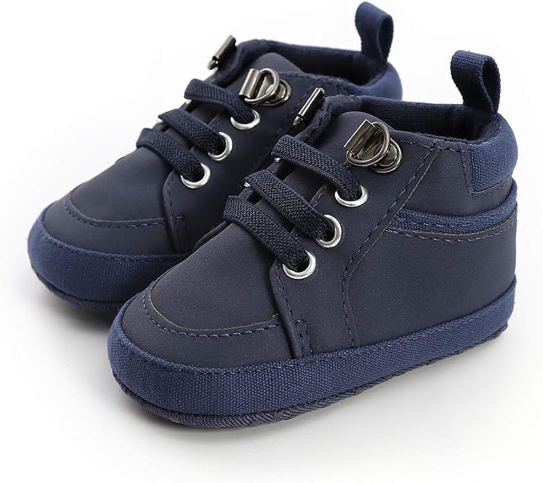 Meckior Toddler Baby Boys Girls High Tops Ankle Sneakers Soft Anti-Slip Sole PU by Meckior