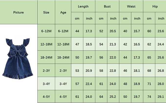 Little Girl Romper Toddler Overalls Summer Bow Jumpsuit Boho Outfit 6M-5T - Image 8