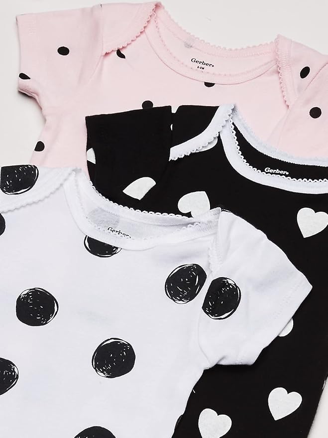 Gerber Baby Girls' 8-pack Short Sleeve Onesies Bodysuits - Image 3