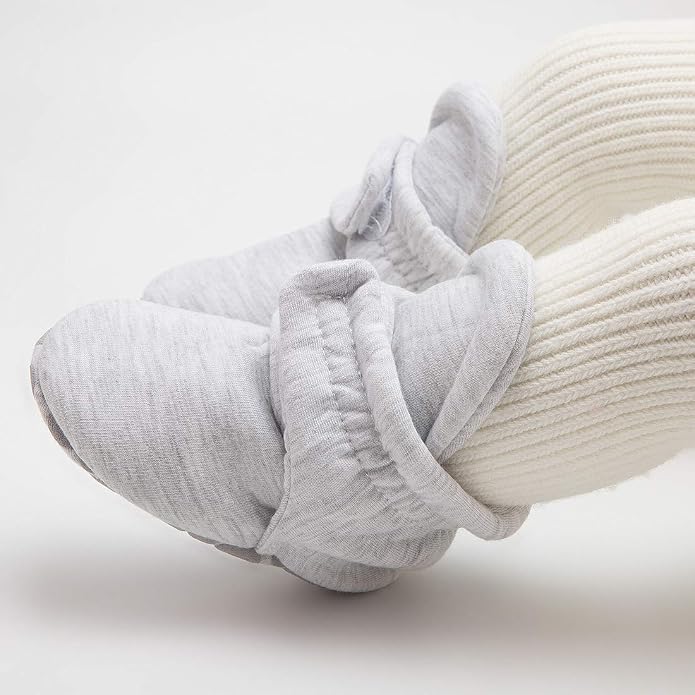 Infant Baby Boys Girls Cozy Fleece Booties Stay on Slippers Non Slip Soft - Image 2