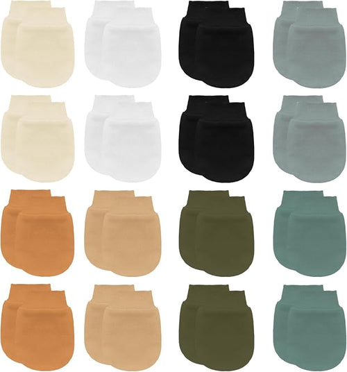 16 Pairs Newborn Baby Cotton Mittens No Scratch Gloves Newborn Mittens Infant by Unknown