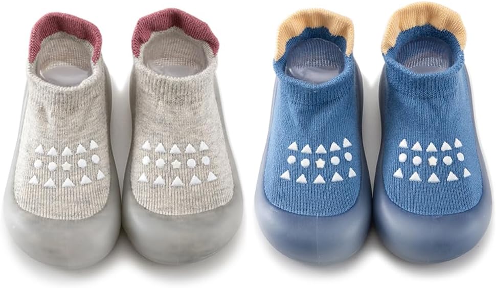 Baby Non Slip Socks Shoes Toddler Girls Boys First Walking Shoes Infant Indoor by HOVELL