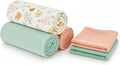 RILIHO 5 Pack Muslin Swaddle Blankets & Baby Burp Cloths, Soft & Breathable by RILIHO
