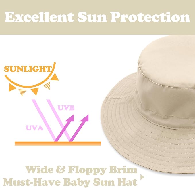 Sarfel Baby Sun Hat Summer Baby Boy Hats UPF 50+ Sun Protection Toddler Hat - Image 5
