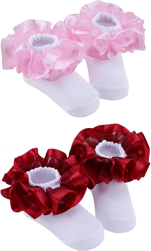 PrinceSasa Little Baby Girl Princess Lace Ruffles Socks Set - Image 5