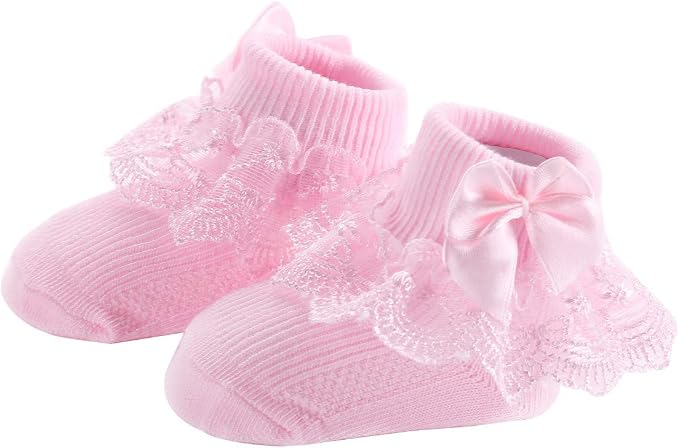 PrinceSasa Little Baby Girl Princess Lace Ruffles Socks Set - Image 5