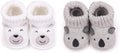 2 Pairs Baby Booties Newborn First Walkers Cozy Shoes Warm Knit Soft Booties by Unknown