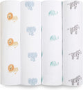 aden + anais Boutique Organic Swaddle Blanket 4-Pack – 100% Organic Cotton by adenanais