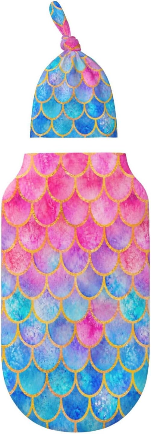 Mermaid Swaddle Blankets Soft Receiving Blanket Baby Swaddle Wrap - Image 2