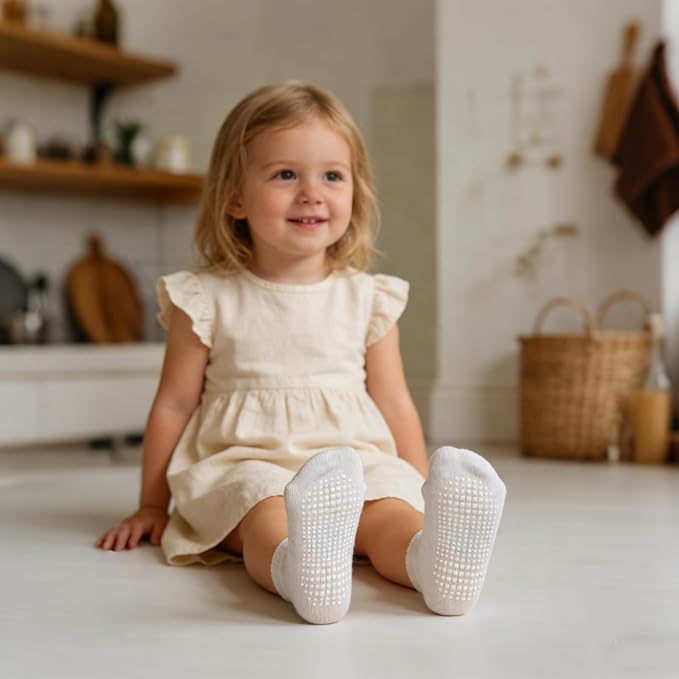 Non-slip Toddler Ankle Cotton Grip Socks Unisex 6M-5T - Image 2