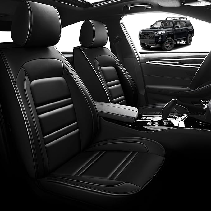 Seat Cover for Toyota 4runner 1991-2025 | Car Seat Covers Front Seats, Waterproof Seat Protectors, Automotive Front Seat Covers (Front Seat, Black)