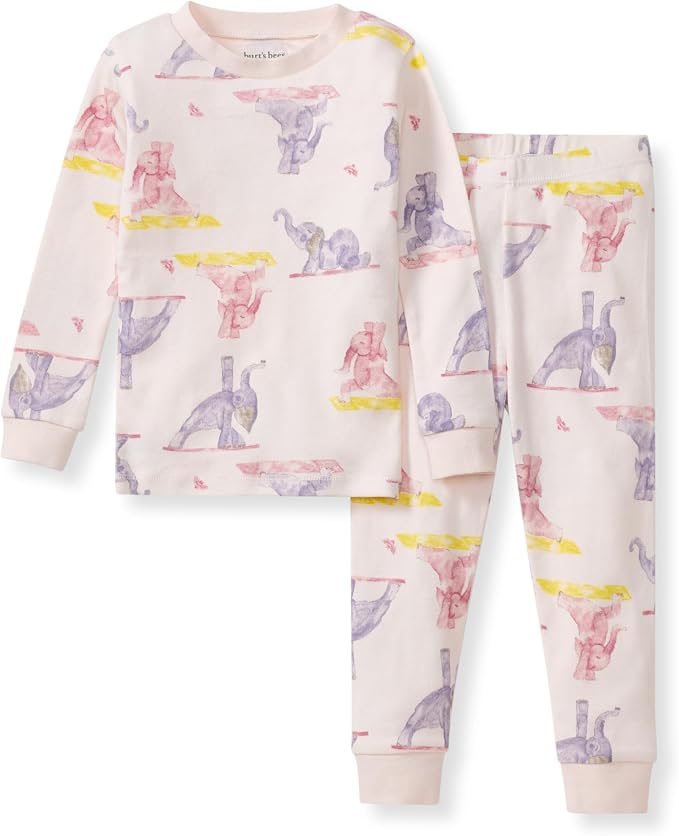 Burt's Bees Baby Girls Organic Cotton Pajamas, Toddler PJ Set, 2-PC | Soft by BurtsBeesBaby