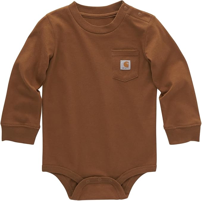 Carhartt Long-Sleeve Pocket Bodysuit | 100% Cotton | Made From Breathable by Carhartt