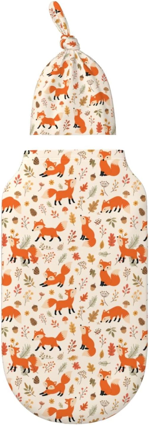 Fox Swaddle Blankets Soft Receiving Blanket Baby Swaddle Wrap - Image 2