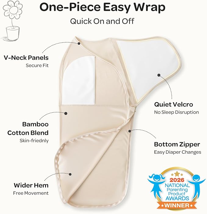 Momcozy Swaddles for Newborns, Quiet Fastener Swaddle for Infant 0-3 Months | - Image 2