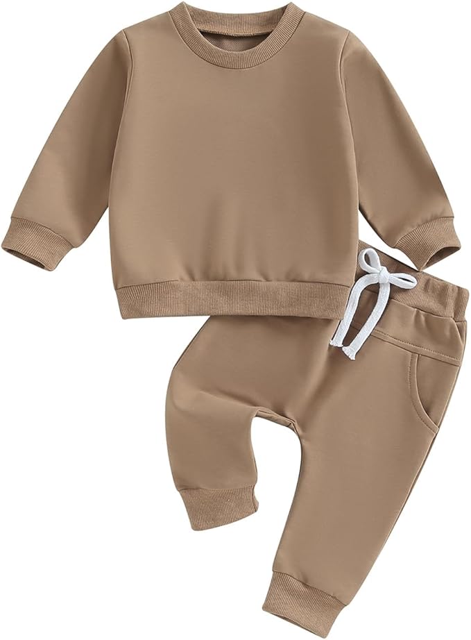 Tiaham Baby Boy Clothes Girl Outfits Fashion Sweatshirt Sweat Pant Kids Toddler Tops Pant Sets